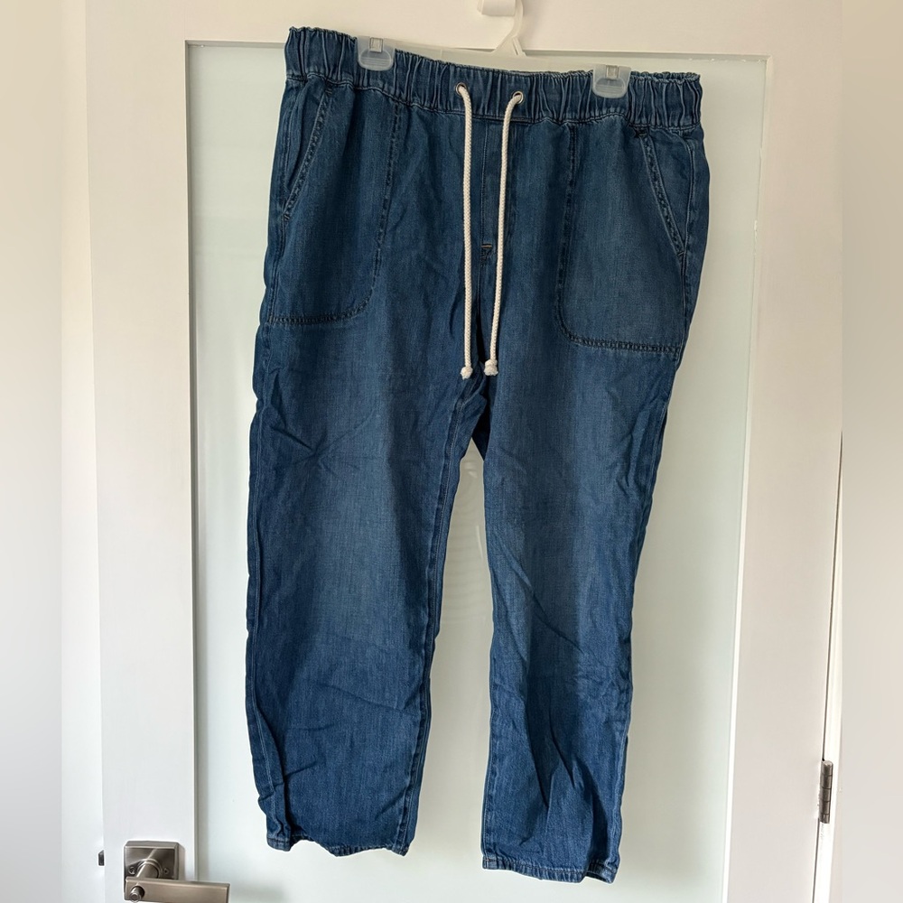 J. Crew Factory Denim Drawstring Pants - Picture 2 of 5